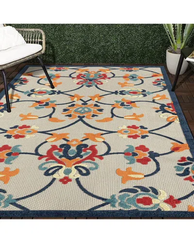 Lr Home Corazon Coastal Indoor/outdoor Area Rug In Navy