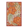 Lr Home Corazon Tropical Hibiscus Indoor Outdoor Rectangular Area Rug In Orange