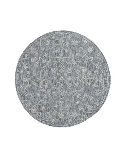 Lr Home Cypress Jun-571 5'x5' Round Area Rug In Blue
