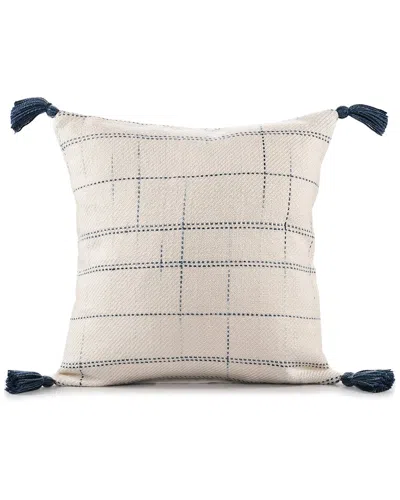 Lr Home Dahlia Hand-woven Geometric Indoor/outdoor Throw Pillow In Ivory