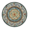 Lr Home Daisy Aby Floral Hand Tufted Indoor Round Area Rug In Blue