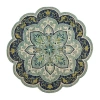Lr Home Daisy Ann Floral Hand Tufted Indoor Round Area Rug In Blue