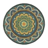 Lr Home Daisy Ray Floral Hand Tufted Indoor Round Area Rug In Multi