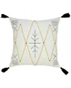 Lr Home Daniela Bohemian Basics Textured Embroidered Throw Pillow In White