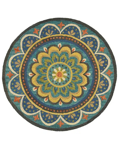 Lr Home Dazzle Wool Rug In Blue