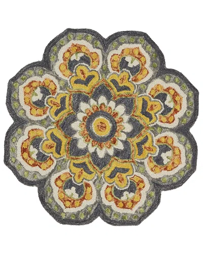 Lr Home Dazzle Wool Rug In Green