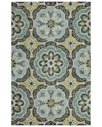 Lr Home Dazzle Wool Rug In Green