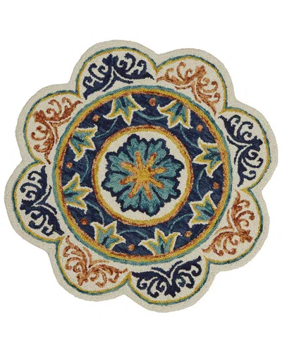 Lr Home Dazzle Wool Rug In Ivory