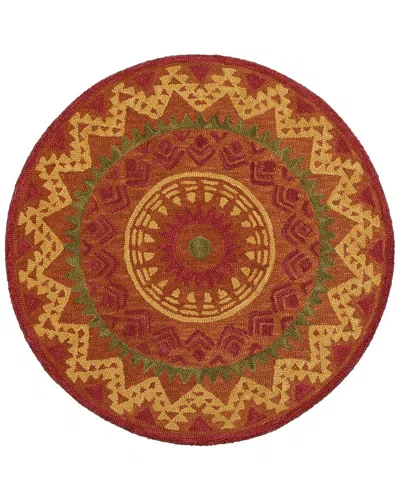 Lr Home Dazzle Wool Rug In Rust