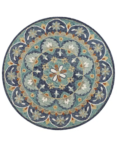 Lr Home Dazzle Wool Rug In Teal