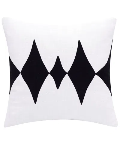 Lr Home Scarlett Diamond Pulse Handmade Throw Pillow In Black