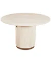 Lr Home Eames Distressed Fluted Handmade Dining Table With Hidden Storage In Pattern