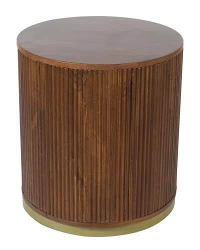 Lr Home Eames Side Table With Hidden Storage In Brown