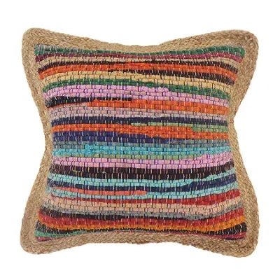 Lr Home Eanna Abstract Square Throw Pillow In Blue