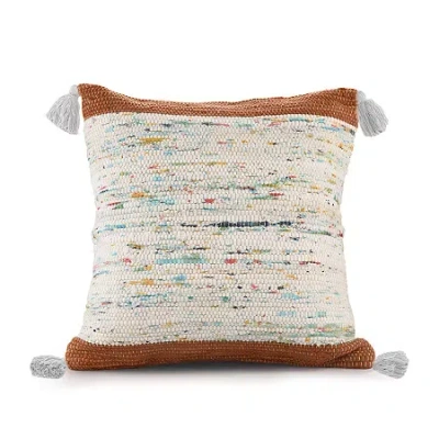 Lr Home Elise Abstract Square Throw Pillow In Brown