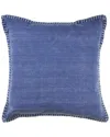 LR HOME LR HOME EMBROIDERED EDGE BORDERED SOLID THROW PILLOW