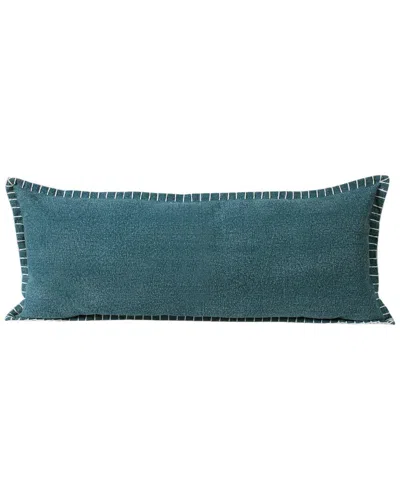LR HOME LR HOME EMBROIDERED EDGE EVERYDAY SOLID LUMBAR DECORATIVE