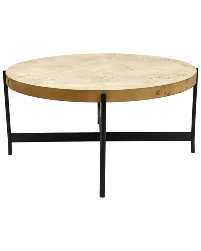 Lr Home Evelyn Contemporary Burl Wood Handmade Coffee Table In Multi