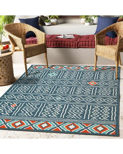 Lr Home Evette Rios Southwestern Diamond Polypropylene Indoor/outdoor Area Rug In Blue