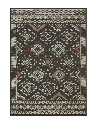 Lr Home Evette Rios Southwestern Tribal Polypropylene Indoor/outdoor Area Rug In Black