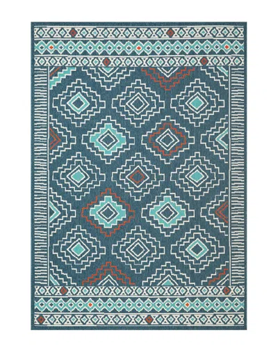 Lr Home Evette Rios Southwestern Tribal Polypropylene Indoor/outdoor Area Rug In Blue