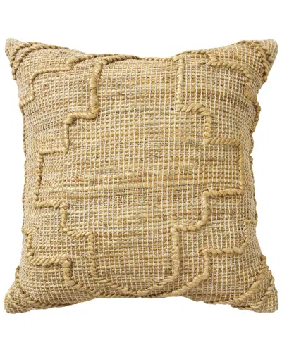 Lr Home Farmhouse Trellis Hand-woven Throw Pillow 22 X 22 In Brown