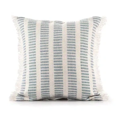 Lr Home Frany Stripe Square Throw Pillow In Blue