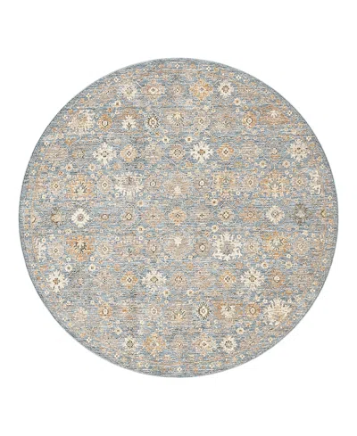 Lr Home Garza Vio-127 Round Area Rug, 6'6 X 6'6 In Blue