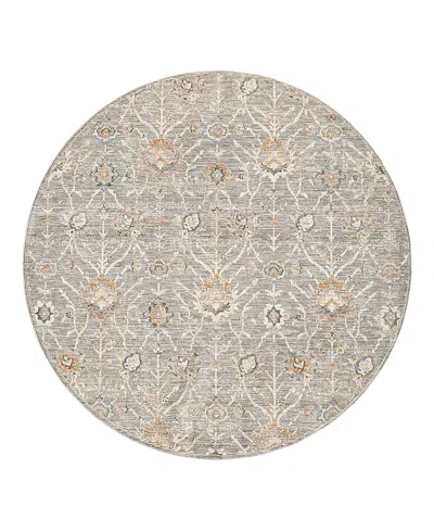 Lr Home Garza Vio-128 Round Area Rug, 6'6 X 6'6 In Brown