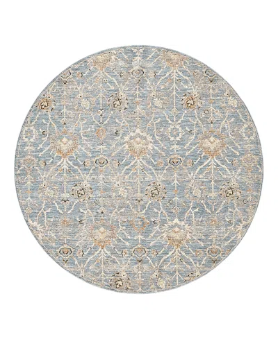 Lr Home Garza Vio-128 Round Area Rug, 6'6 X 6'6 In Blue