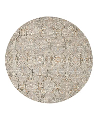 Lr Home Garza Vio-133 Round Area Rug, 6'6 X 6'6 In Brown
