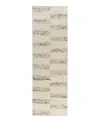 Lr Home Geoblend Geobl-82523 Runner Area Rug, 2'6 X 8' In White/beige