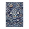 Lr Home Glossy Ely Floral Stain Resistant Indoor Rectangular Area Rug In Blue