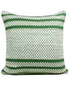 LR HOME LR HOME GOING GREEN STRIPED HANDWOVEN THROW PILLOW