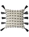 Lr Home Hailey Tasseled Modern Throw Pillow In Black