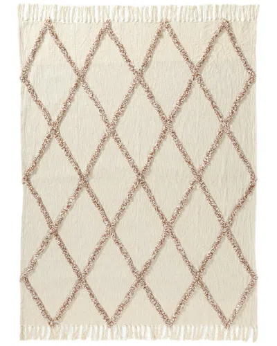 Lr Home Hand-woven Throw Blanket 50 X 60 In Neutral
