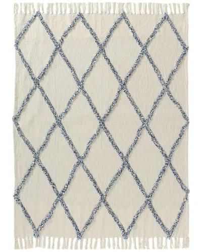 Lr Home Hand-woven Throw Blanket 50 X 60 In Neutral
