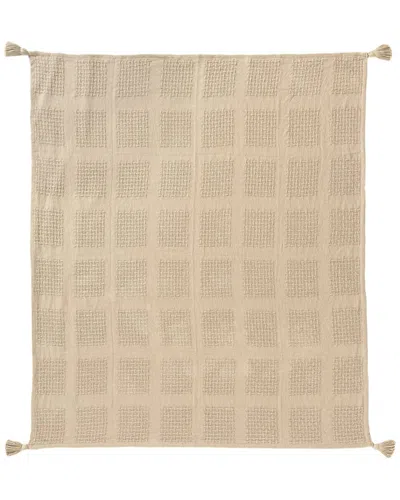 Lr Home Hand-woven Throw Blanket 50 X 60 In Neutral