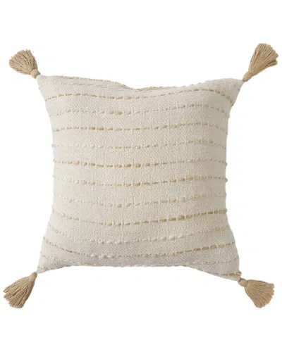 Lr Home Hand-woven Throw Pillow 20 X 20 In Neutral