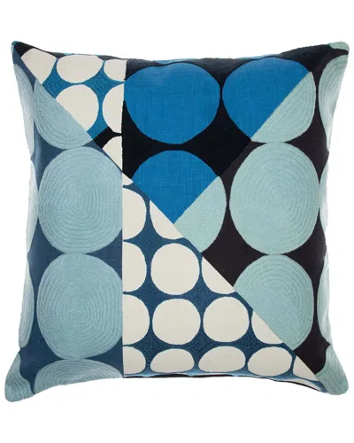 Lr Home Hand-woven Throw Pillow 20 X 20 In Blue