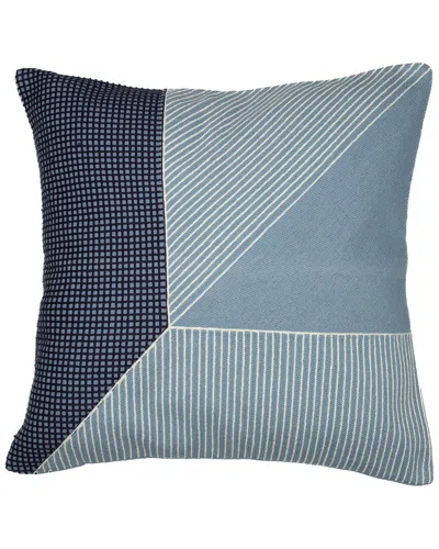 Lr Home Hand-woven Throw Pillow 20 X 20 In Blue