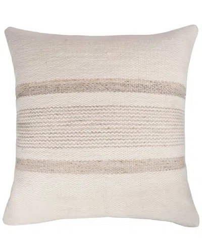 Lr Home Hand-woven Throw Pillow 20 X 20 Indoor/outdoor In Neutral