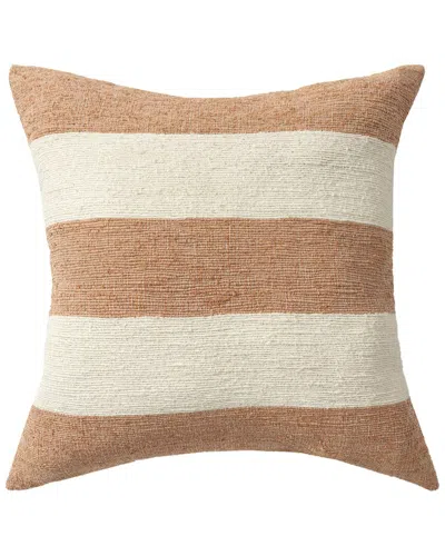 Lr Home Hand-woven Throw Pillow 24 X 24 In Nude