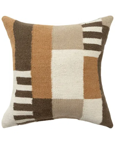 Lr Home Hand-woven Throw Pillow 24 X 24 In Brown