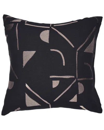 Lr Home Hand-woven Throw Pillow 24 X 24 In Black