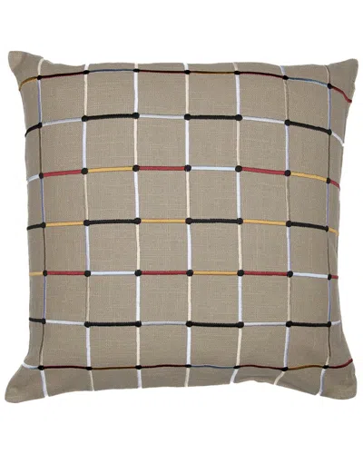Lr Home Hand-woven Throw Pillow 24 X 24 In Brown