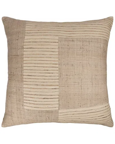 Lr Home Hand-woven Throw Pillow 24 X 24 In Neutral