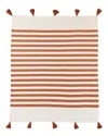 Lr Home Harrison Adobe Striped Hand-woven Throw Blanket In Red