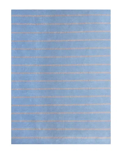 Lr Home Hipolyta Hand-woven Striped Area Rug In Blue