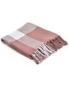 Lr Home Hipolyta Tartan/plaid Hand-woven Throw Blanket In Pink